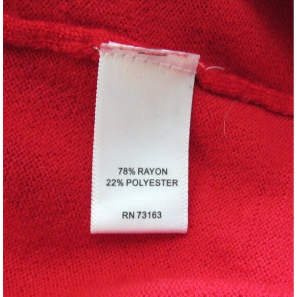 Cable & Gauge Women's 1/4 Zip Tunic Sweater Gold Grommet Accents Red Size M - Picture 6 of 6